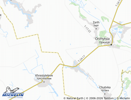 Mapa MICHELIN Chaikivshchyna - ViaMichelin
