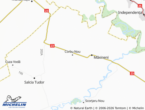 MICHELIN Corbu Nou map - ViaMichelin