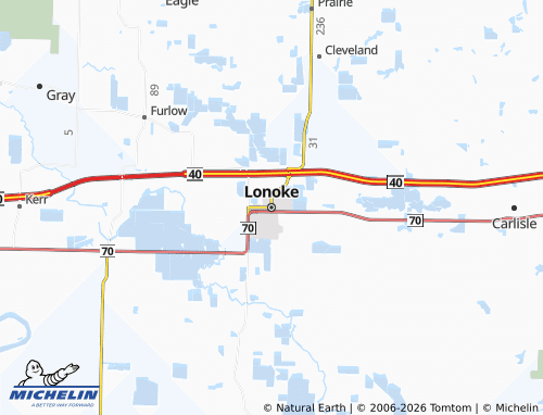 Carte MICHELIN Lonoke - ViaMichelin