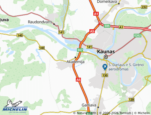 Mappa MICHELIN Akademija - ViaMichelin