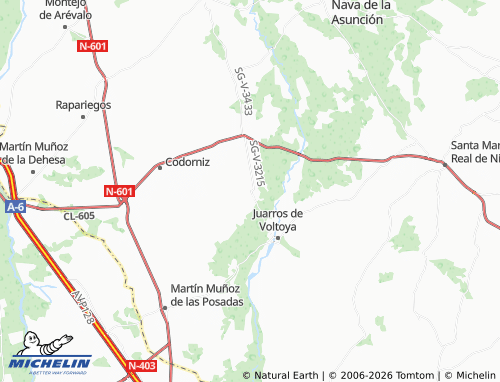 Mapa MICHELIN Aldehuela del Codonal - ViaMichelin
