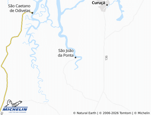 Mappa MICHELIN São João da Ponta - ViaMichelin