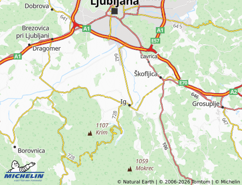MICHELIN-Landkarte Iška Loka - ViaMichelin
