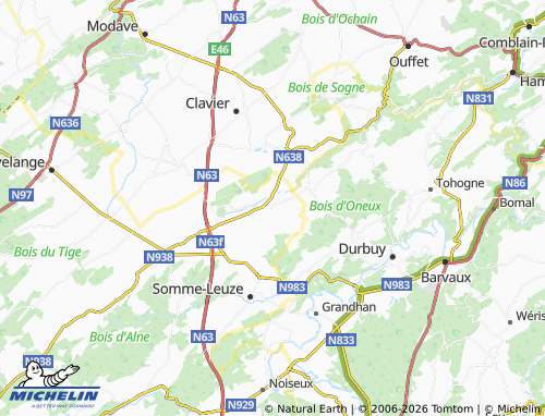 MICHELIN Bonsin map - ViaMichelin