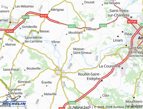 MICHELIN Mosnac-Saint-Simeux map - ViaMichelin