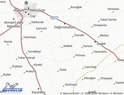 MICHELIN-Landkarte Akdilek - ViaMichelin
