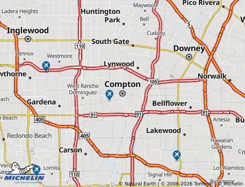 Mappa MICHELIN Compton - ViaMichelin