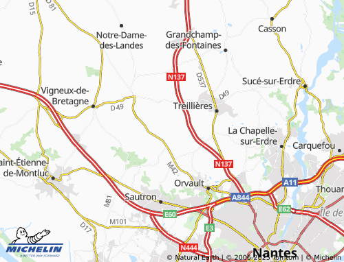 Kaart MICHELIN La Primaudière - ViaMichelin
