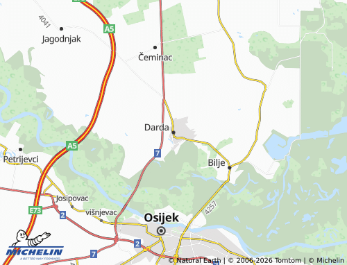 Mapa MICHELIN Darda - ViaMichelin