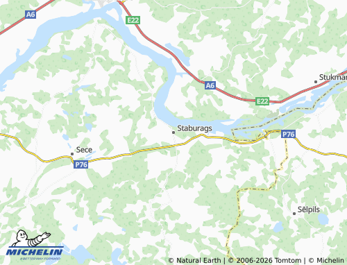 Mapa MICHELIN Staburags - ViaMichelin