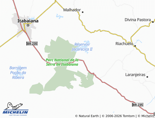 Mapa MICHELIN Areia Branca - ViaMichelin