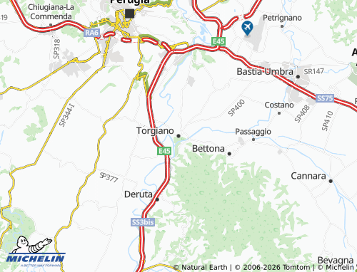 Carte MICHELIN Torgiano - ViaMichelin