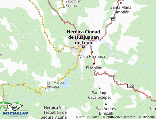 MICHELIN Santa María Xochixtlapilco map - ViaMichelin