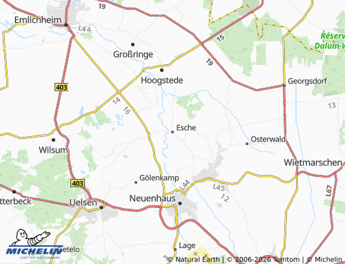 MICHELIN Esche map - ViaMichelin