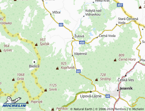 Mappa MICHELIN Vápenná - ViaMichelin