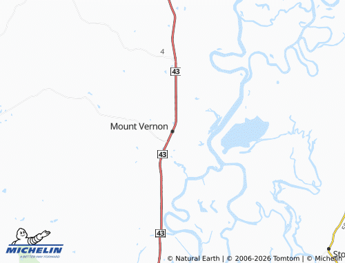 Carte MICHELIN Mount Vernon - ViaMichelin