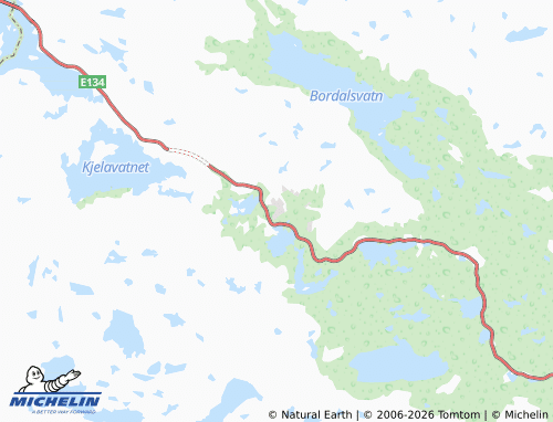 MICHELIN Skjerdalen map - ViaMichelin