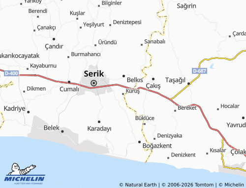 Mapa MICHELIN Kürüş - ViaMichelin