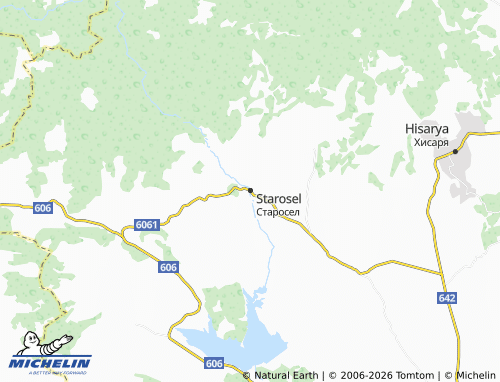 MICHELIN Starosel map - ViaMichelin