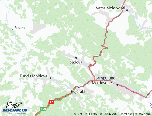 MICHELIN Sadova map - ViaMichelin