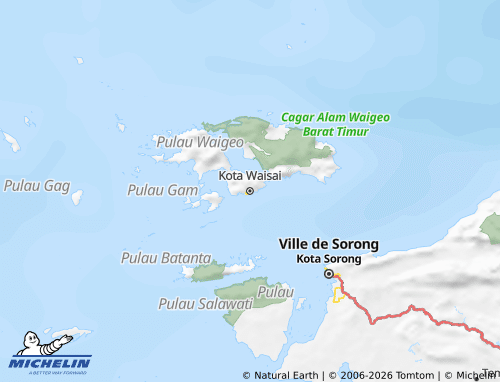 Mapa MICHELIN Raja Ampat - ViaMichelin