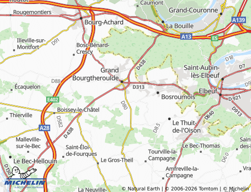MICHELIN Le Bas Boscherville map - ViaMichelin