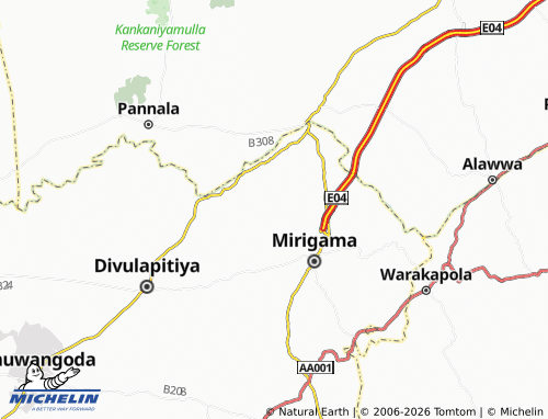 MICHELIN Moragalkanda map - ViaMichelin
