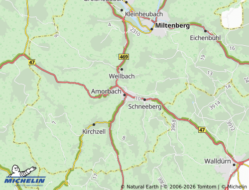 Mapa MICHELIN Amorbach - ViaMichelin