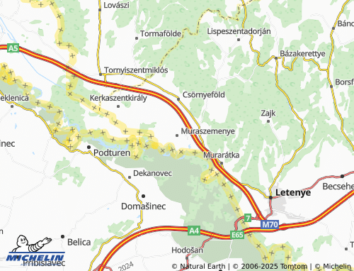 MICHELIN-Landkarte Muraszemenye - ViaMichelin