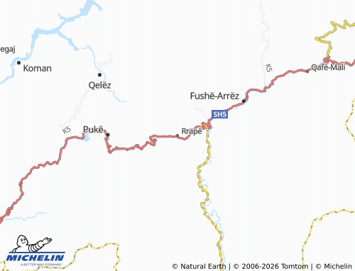 MICHELIN Rrapë map - ViaMichelin