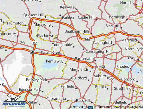 Mapa MICHELIN Girraween - ViaMichelin