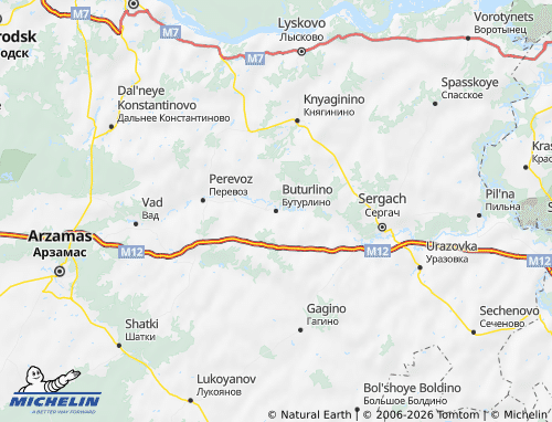 MICHELIN-Landkarte Buturlinski Okrug - ViaMichelin