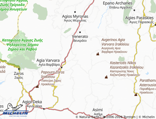 Mapa MICHELIN Agios Thomas - ViaMichelin