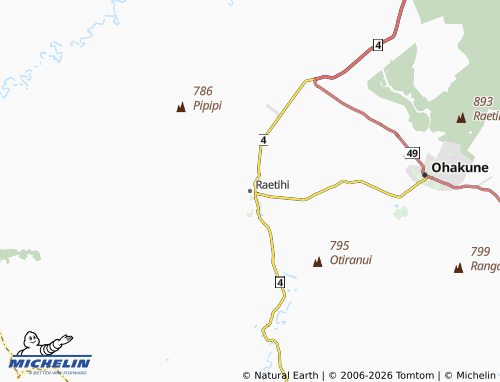 Mapa MICHELIN Raetihi - ViaMichelin