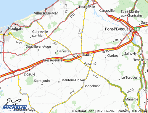 MICHELIN Annebault map - ViaMichelin