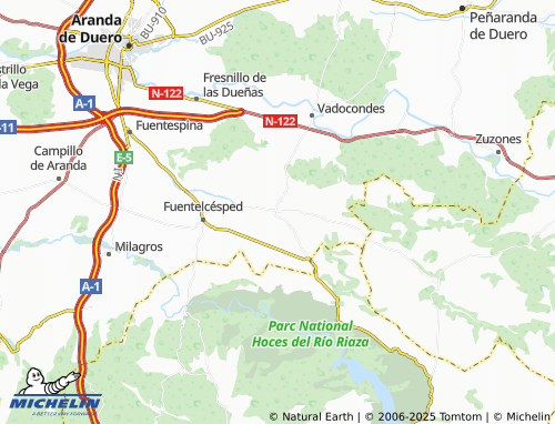 MICHELIN Santa Cruz de la Salceda map - ViaMichelin