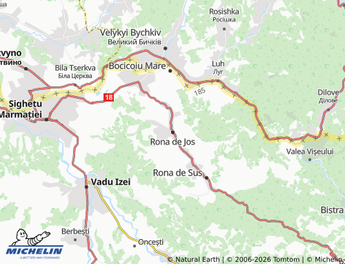 Mappa MICHELIN Rona de Jos - ViaMichelin