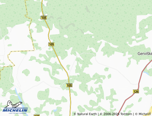 Mappa MICHELIN Pabarės seniūnija - ViaMichelin