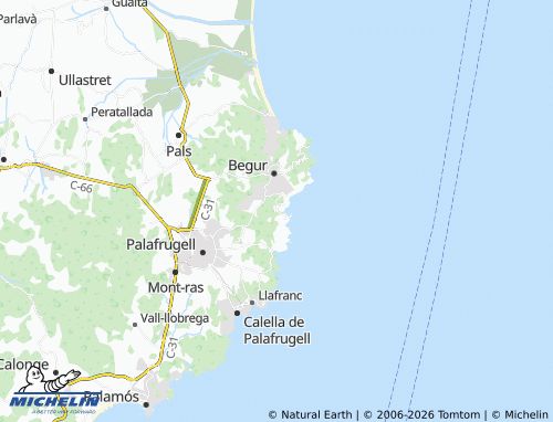 MICHELIN Aiguablava map - ViaMichelin