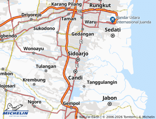 Mapa MICHELIN Sidoarjo - ViaMichelin