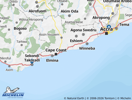 MICHELIN Mfantsiman map - ViaMichelin