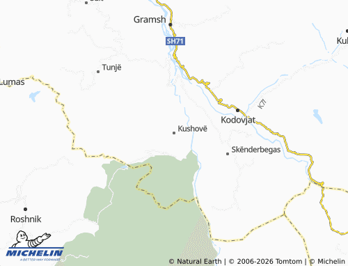 MICHELIN Kushovë map - ViaMichelin