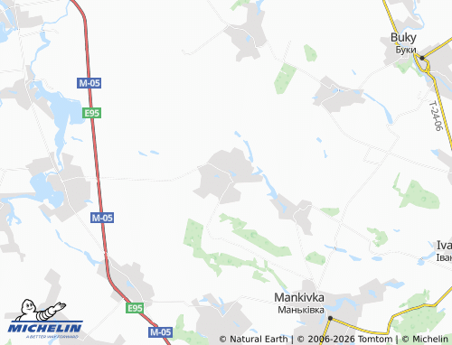 MICHELIN Kyshchentsi map - ViaMichelin