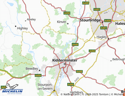 MICHELIN Wolverley map - ViaMichelin