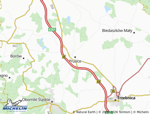 MICHELIN Prusice map - ViaMichelin