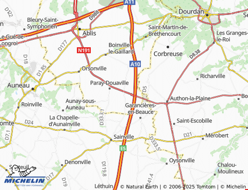 MICHELIN Allainville map - ViaMichelin