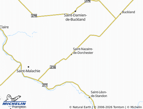 Mapa MICHELIN Saint-Nazaire-de-Dorchester - ViaMichelin