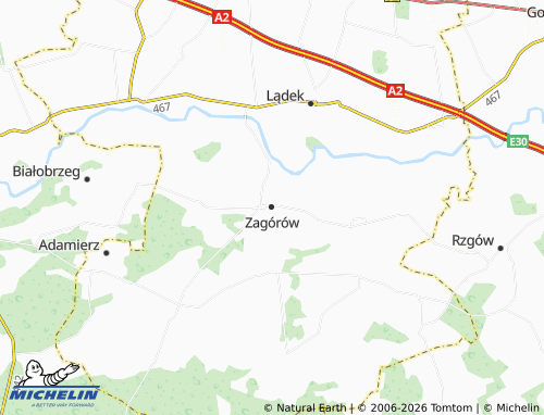 Kaart MICHELIN Zagórów - ViaMichelin