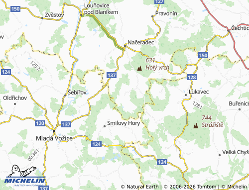 Mapa MICHELIN Řísnice - ViaMichelin