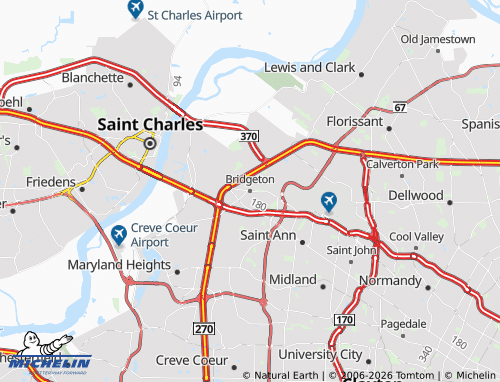 Carte MICHELIN Bridgeton - ViaMichelin
